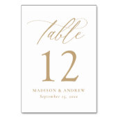 モダンエレガント金ゴールド結婚書 テーブルナンバー (正面)