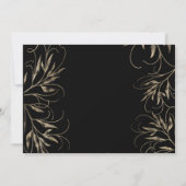 モダンエレガント金ゴールド結婚植物学 招待状 (裏面)