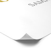 モダンエレガント金ゴールド結婚紙吹雪の歓迎 ポスター (角)