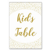 モダンエレガント金ゴールド結婚紙吹雪のKIds' テーブルナンバー (裏面)