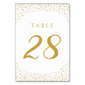 モダンエレガント金ゴールド結婚紙吹雪 テーブルナンバー (裏面)