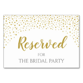 モダンエレガント金ゴールド結婚紙吹雪 テーブルナンバー