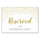 モダンエレガント金ゴールド結婚紙吹雪 テーブルナンバー (裏面)