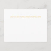 モダンエレガント金ゴールド葉Palmの日付を保存 案内ポストカード (裏面)