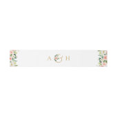 モダンエレガント金ゴールド赤面ピンクフローラ結婚ズ 招待状ベリーバンド (フラット)