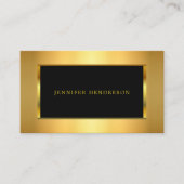モダンエレガント金ゴールド黒スタイリッシュプロフェッショナル 名刺 (正面)