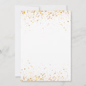 モダンエレガント金ゴールド50結婚周年 招待状 (裏面)