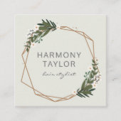 モダンエレガント金ゴールド スクエア名刺 (正面)