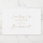 モダンエレガント金ゴールド スパークリングワインラベル (シングルラベル)