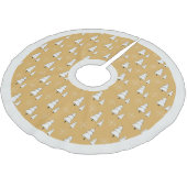 モダンエレガント金ゴールド ブラッシュドポリエステルツリースカート (アングル)