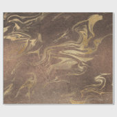 モダンエレガント金ゴールド ラッピングペーパー (フラット)