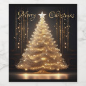 モダンエレガント金ゴールド ワインラベル (シングルラベル)