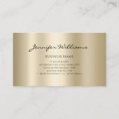 モダンエレガント金ゴールド 名刺 (裏面)