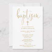 モダンエレガント金ゴールド 招待状 (正面)