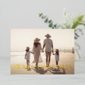 モダンエレガント金ゴールド 箔シーズンカード (立ち正面)