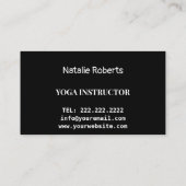 モダンエレガント金黒蓮 名刺 (裏面)