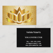 モダンエレガント金黒蓮 名刺 (正面/裏面)