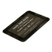 モダンエレガント銀河系シックシンプル保存日付 マグネット (左側)