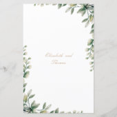 モダンエレガント離れユ結婚ーカリのメニュー (裏面)