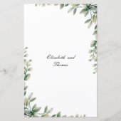 モダンエレガント離れユ結婚ーカリのメニュー (裏面)