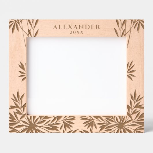 モダンエレガント離れ木製レーザー彫刻 レーザー彫刻フレーム (正面)