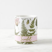 モダンエレガント離れ草の春と花 コーヒーマグカップ (中央)