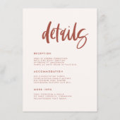 モダンエレガント雪結婚詳細 エンクロージャーカード (正面)