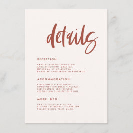 モダンエレガント雪結婚詳細 エンクロージャーカード