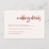 モダンエレガント雪結婚詳細 エンクロージャーカード (正面)