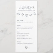 モダンエレガント飛んでいる鳥表 メニュー (正面)