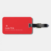 モダンエレガント飛行機 ラゲッジタグ (裏面横)