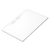 モダンエレガント黒グレーフェミニンスガーリート ノートパッド (アングル)