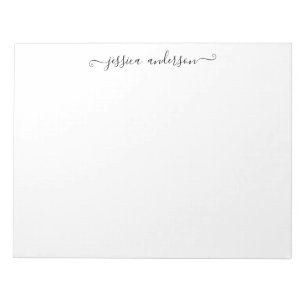 モダンエレガント黒グレーフェミニンスガーリート ノートパッド