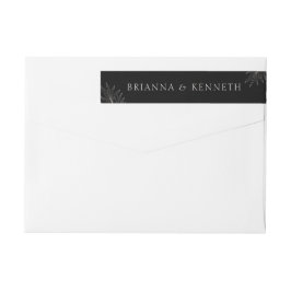 モダンエレガント黒結婚板 ラップアラウンドラベル