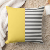 モダンエレガント2トーン2スタイルストライプ黄 クッション (ブランケット)