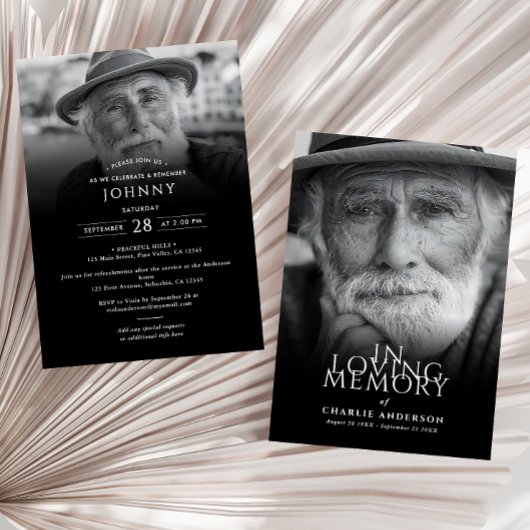 モダンエレガント2写真葬儀・供養 招待状