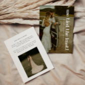 モダンエレガント2枚写真ウェディングエロープメント 案内状