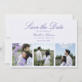 モダンエレガント3結婚枚 セーブザデート (正面)