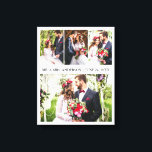 モダンエレガント4フォト結婚コラージュ キャンバスプリント<br><div class="desc">モダン4フォトコラージュ結婚のキャンバス印刷</div>