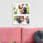 モダンエレガント4枚の写真結婚コラージュ キャンバスプリント (インサイチュ (リビング))
