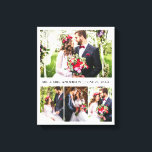 モダンエレガント4枚の写真結婚コラージュ キャンバスプリント<br><div class="desc">モダン4フォトコラージュ結婚のキャンバス印刷</div>