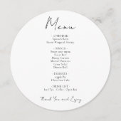 モダンエレガント40周年結婚の脚本 メニュー (正面)