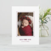 モダンエレガント すべての喜びの写真 シーズンカード (スタンド正面)