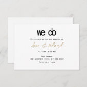 モダンエレガント ウェディングプランナーへの招待 招待状 (正面/裏面)