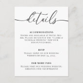 モダンエレガント ウェディング詳細 封入カード エンクロージャーカード (正面)