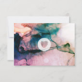 モダンエレガント ウォーターカラー RSVP ウェディング *~* (裏面)