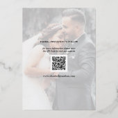 モダンエレガント カップル フォト ウェディング セーブ・ザ・デート 箔招待状 (裏面)