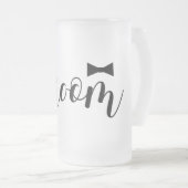 モダンエレガント グルーム フロストグラスビールジョッキ (正面右)