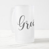 モダンエレガント グルーム フロストグラスビールジョッキ (正面左)