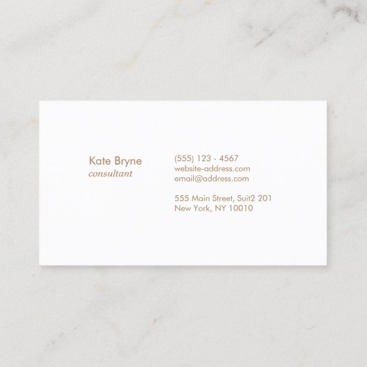 モダンエレガント　グレーゴールド　ストライプ 名刺 (裏面)